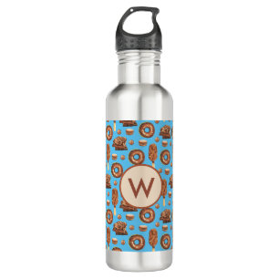 Cute Chocolate Ice Cream Doughnuts Monogram 710 Ml Water Bottle