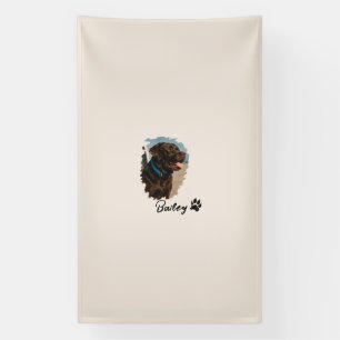 Cute Chocolate Labrador Dog – Bailey   Pet Gift Banner