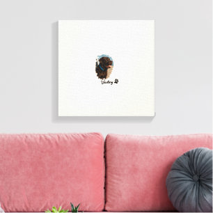 Cute Chocolate Labrador Dog – Bailey Pet Gift Canvas Print