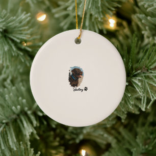 Cute Chocolate Labrador Dog – Bailey   Pet Gift Ceramic Ornament