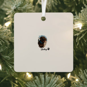 Cute Chocolate Labrador Dog – Bailey   Pet Gift Metal Ornament