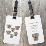 Cute Chocolate Labrador Retriever Dog Art Custom Luggage Tag<br><div class="desc">Adorable watercolor Chocolate Labrador Retriever dog art.
Change the contact details on the back.</div>