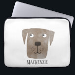 Cute Chocolate Labrador Retriever Dog Custom Name Laptop Sleeve<br><div class="desc">A funny Chocolate Labrador Retriever dog to make you smile.
Change or remove the name to customize.</div>