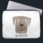 Cute Chocolate Labrador Retriever Dog Custom Name Laptop Sleeve<br><div class="desc">A funny Chocolate Labrador Retriever dog to make you smile.
Change or remove the name to customize.</div>