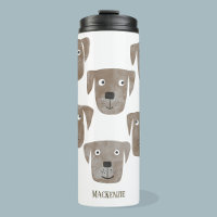 Cute Chocolate Labrador Retriever Dog Custom Name