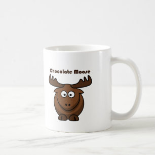 Cute Chocolate Moose,  Funny Dessert Pun Cartoon Coffee Mug