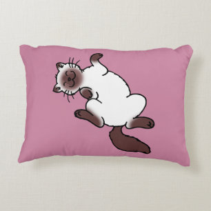 Cute chocolate point Siamese cat Decorative Pillow