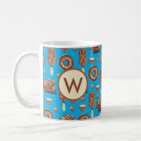 Cute Chocolate Sweets Ice Cream Doughnuts Monogram