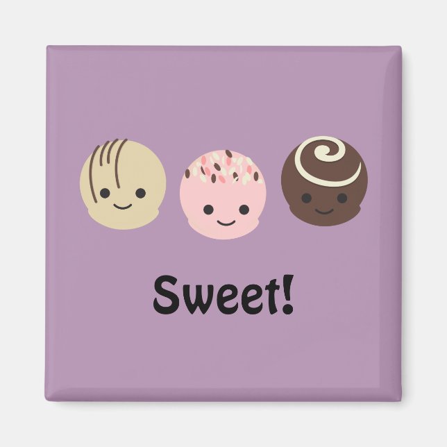 Cute Chocolate Truffles Magnet (Front)