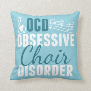 Cute Choir Teal Throw Pillow