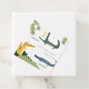 Cute Chomp Alligator Swamp Any Age Kids Birthday Favour Tags
