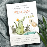 Cute Chomp Alligator Swamp Kids Any Age Birthday Invitation<br><div class="desc">If you need any further customization please feel free to message me on yellowfebstudio@gmail.com.</div>