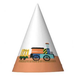 Cute Choo-Choo Train Kids Birthday Party Hat