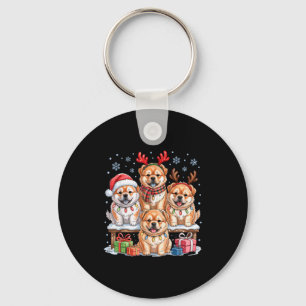 Cute Chow Chow Christmas Pupes Dog Lovers Funny Ho Keychain