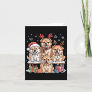 Cute Chow Chow Christmas Puppies Dog Lovers Funny  Card