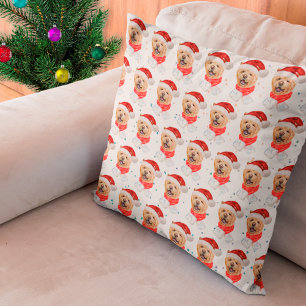 Cute Chow Chow Dog Christmas Pattern Throw Pillow