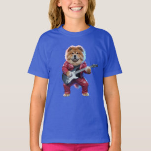 Cute Chow Chow Rock Star Kids' T-Shirt
