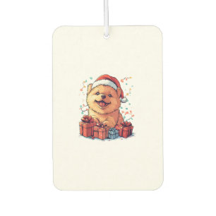 Cute Chow Chow Santa Hat Funny Christmas Xmas Dog Air Freshener