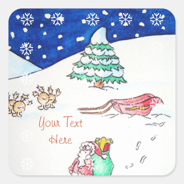 Cute chrhistmas santa Sticker (Front)
