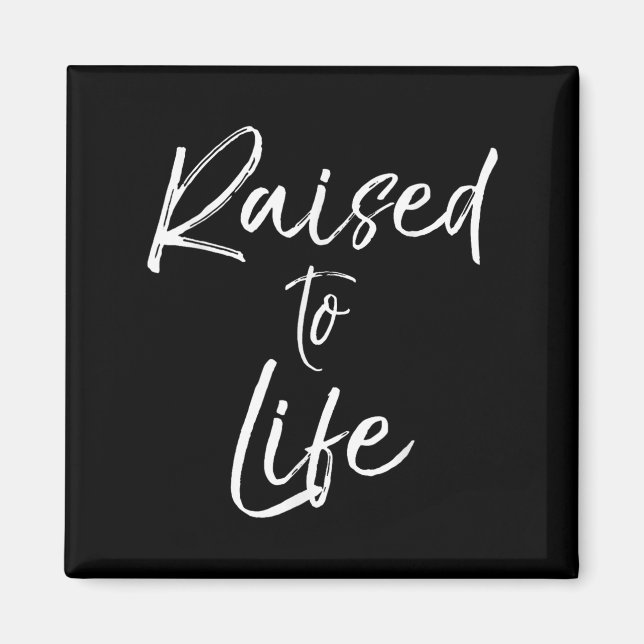 Cute Christian Baptism Gift For New Believers Rais Magnet (Front)