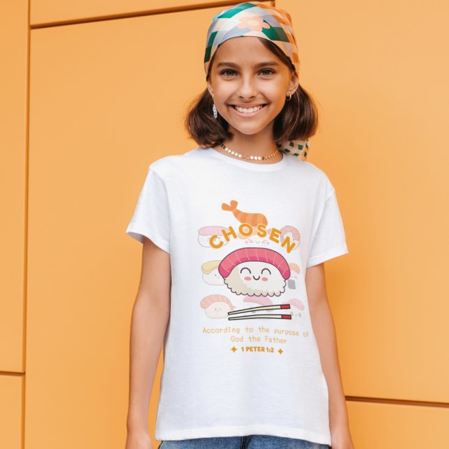 Cute Christian "Chosen" Sushi Scripture Inspired T-Shirt (Creator Uploaded)