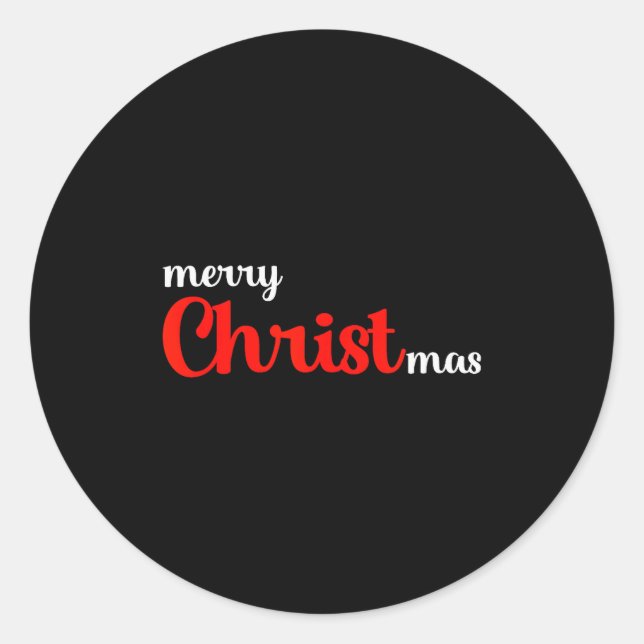 Cute Christian Christmas Shirt Faith Based Holiday Classic Round Sticker (Front)