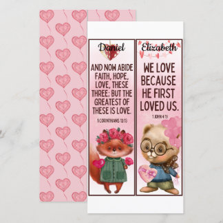 Cute Christian Love Bible Verses Kids Bookmarks Card