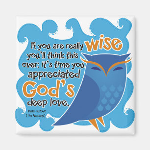 Cute Christian Owl Magnet