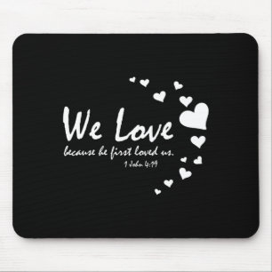 Cute Christian Valentines Day Women Bible Verse He Mouse Pad