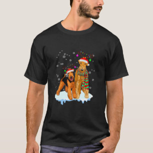 Cute Christmas Airedale Terrier Santa H.Ats R.Eind T-Shirt