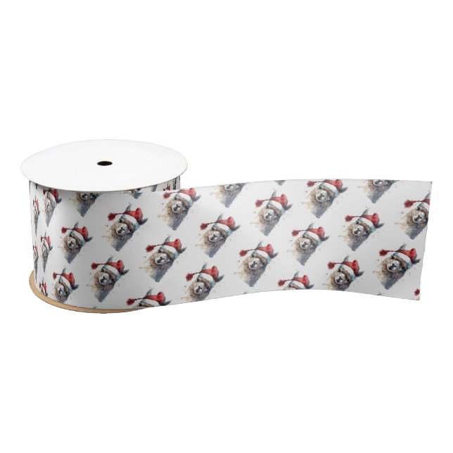 Cute Christmas Alpaca Satin Ribbon (Spool)