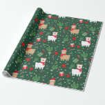 Cute Christmas Alpaca Wrapping Paper<br><div class="desc">Celebrate the holidays with this Cute Christmas Alpaca design. You can customize this further by clicking on the "PERSONALIZE" button. Change the background colour if you like. For further questions please contact us at ThePaperieGarden@gmail.com.</div>