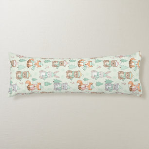 Cute Christmas Animals Seamless Pattern Body Pillow