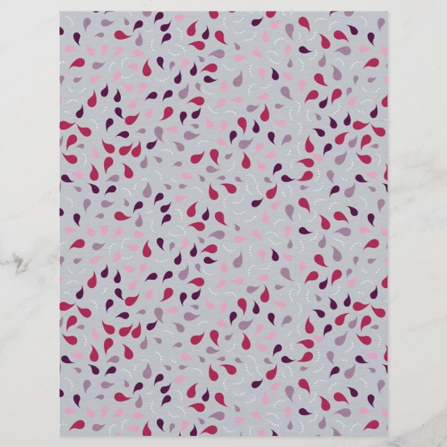 Cute Christmas At The Table Scrapbook Paper (Front)