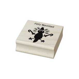 Cute Christmas Axolotl Custom Rubber Stamp