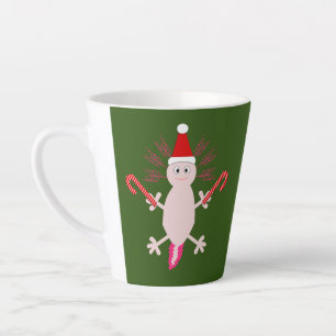 Cute Christmas Axolotl Latte Mug