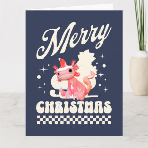 Cute Christmas Axolotl Merry Christmas Card
