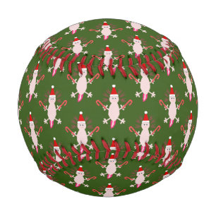 Cute Christmas Axolotl Patterned Baseball