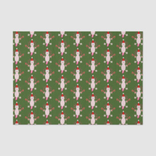Cute Christmas Axolotl Patterned Tissue Paper
