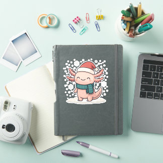 Cute Christmas Axolotl Sticker | Kawaii Winter 