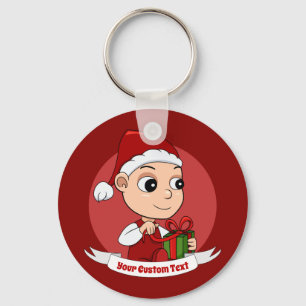 Cute Christmas baby cartoon Keychain