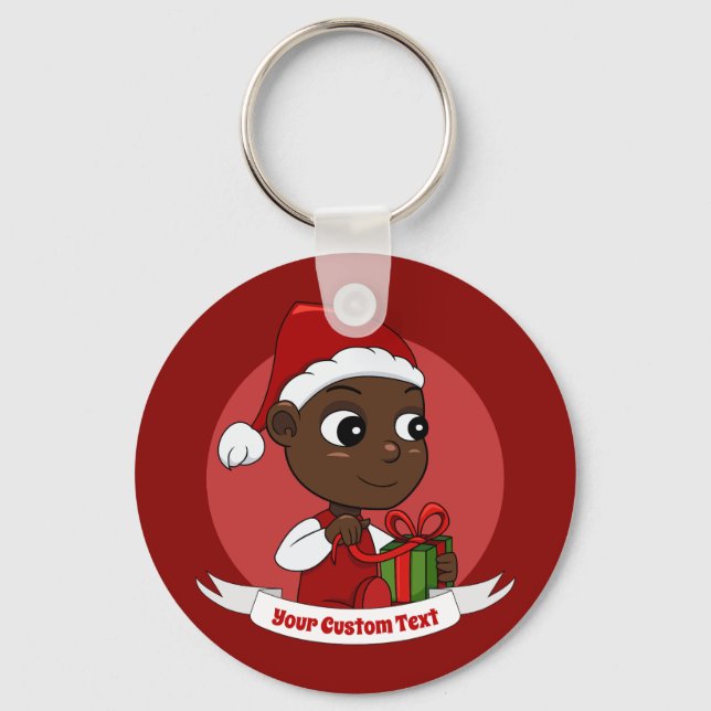 Cute Christmas baby cartoon Keychain (Front)