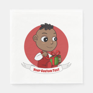Cute Christmas baby cartoon Napkins