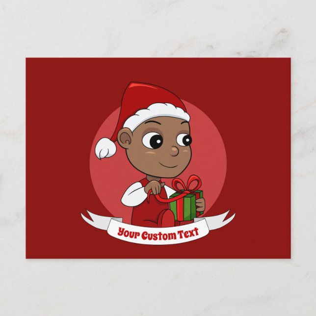 Cute Christmas baby cartoon Postcard (Front)