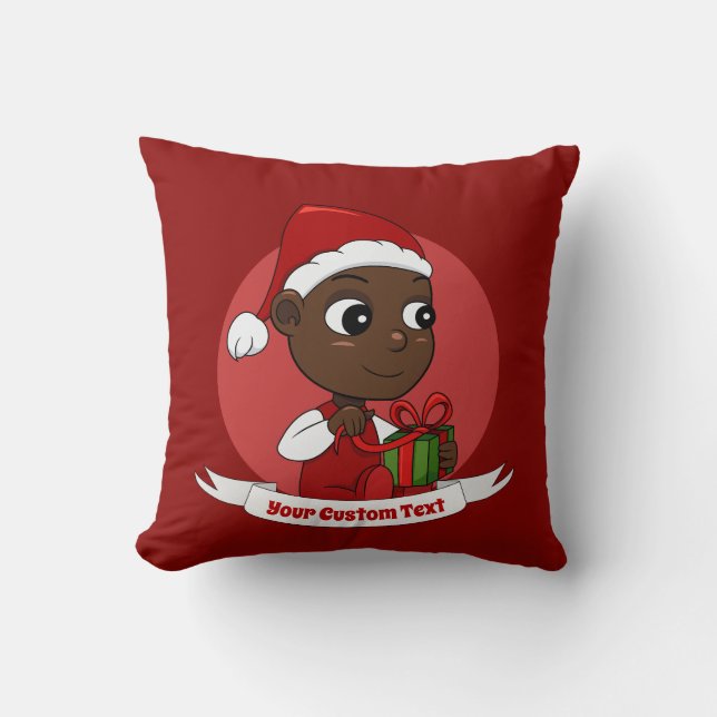 Cute Christmas baby cartoon Throw Pillow (Front)
