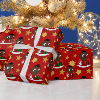 Cute Christmas baby cartoon Wrapping Paper