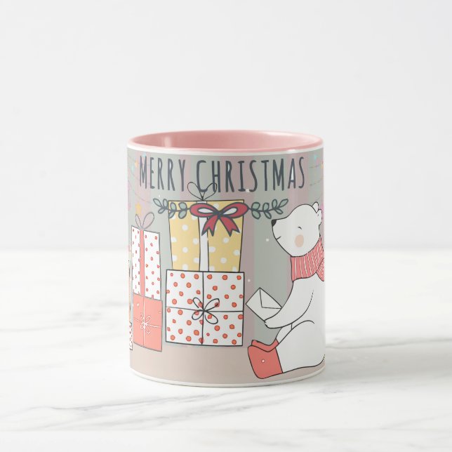 Cute Christmas Bear Mug (Center)
