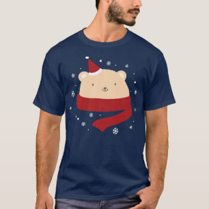Cute Christmas Bear Winter Snow New Year Premium 5 T-Shirt