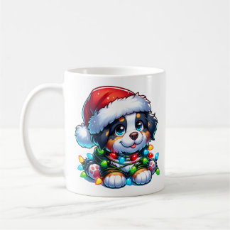 Cute Christmas Bernese Mountain Dog Coffee Mug