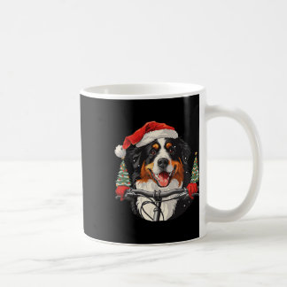 Cute Christmas Bernese Mountain Dog Riding A Bike  Coffee Mug